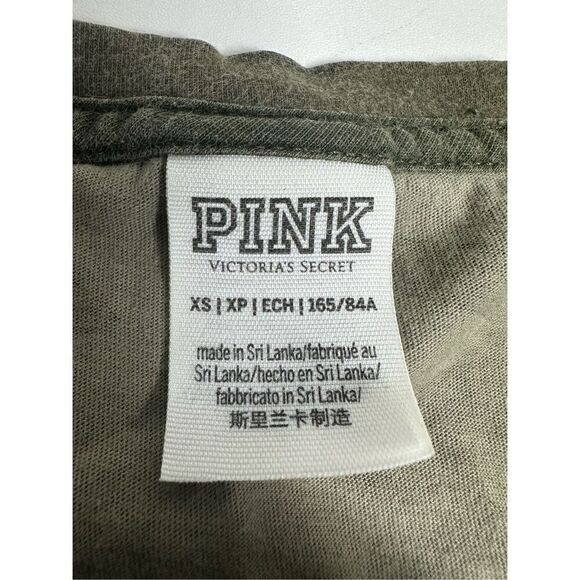 Victoria’a Secret PINK Retired Bling Rose Gold Camo Campus Tee XS - Picture 3 of 8
